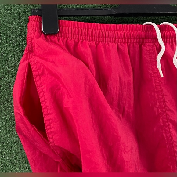 VTG 90s Nike Embroidered Swoosh Windbreaker Fuchsia Shorts W/ Pockets Men Medium - Picture 3 of 6